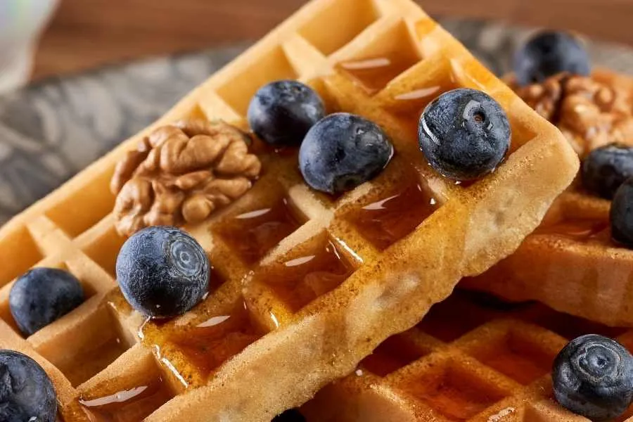 Lönnsirap, blåbär belgisk våffla