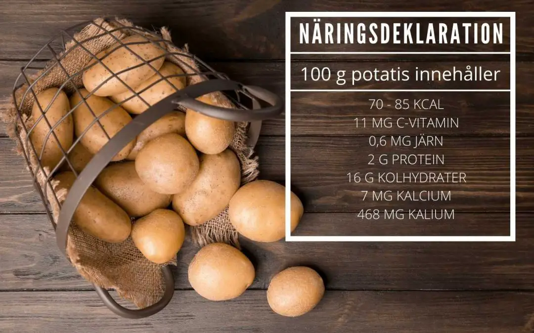 Näringsdeklaration för potatis