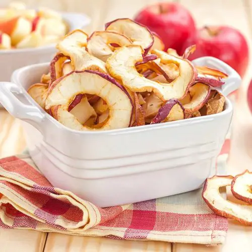 Torkade äppelchips