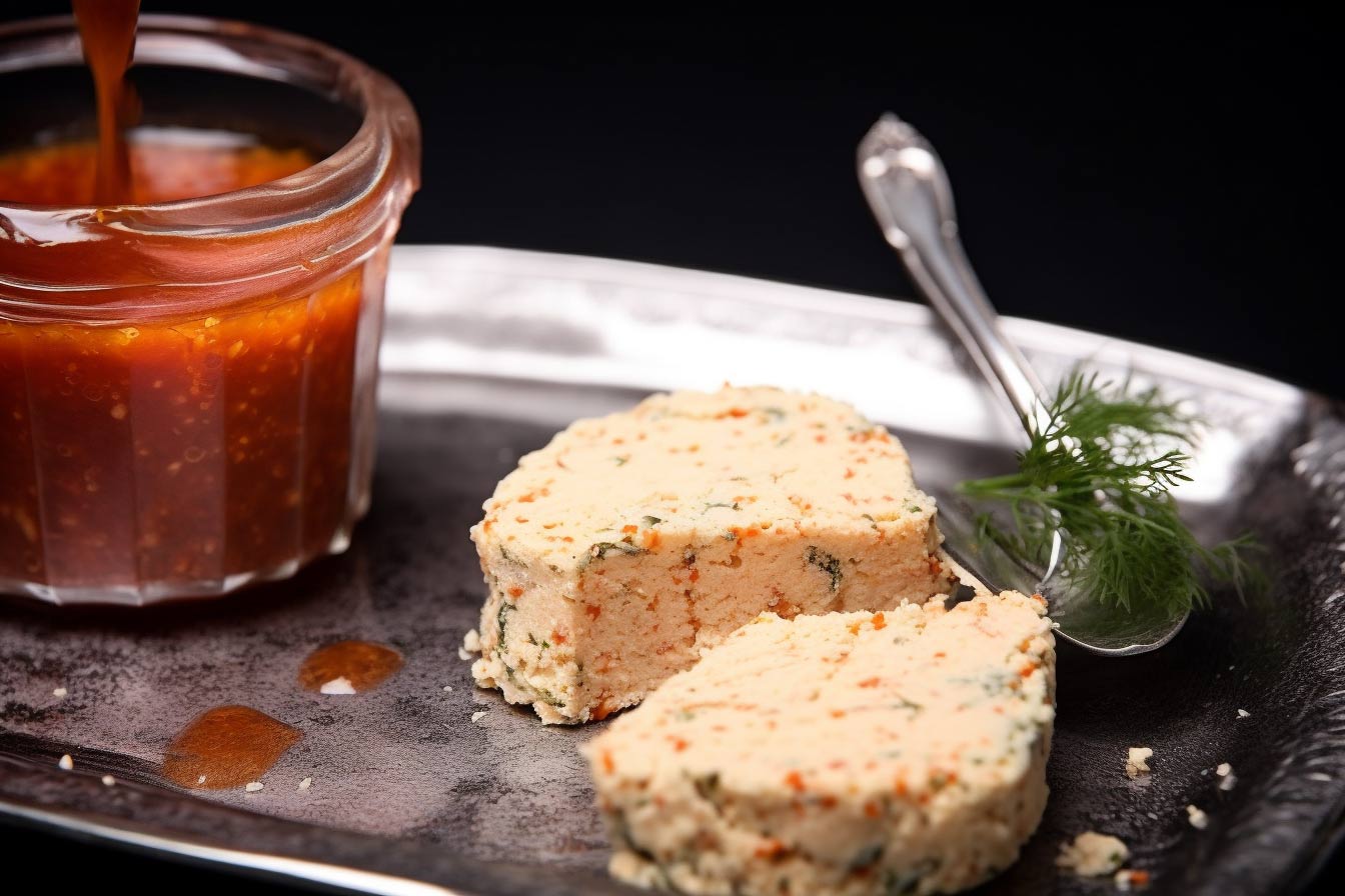 Laxpate med räkor och romsås